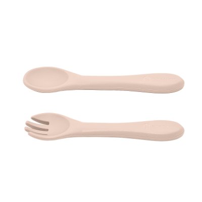 PETITE&MARS Set da pranzo in silicone TAKE&MATCH 4 pezzi Desert Sand - Misty Green 6m+