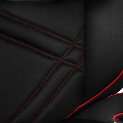 LIONELO Bilbarnstol Hugo i-Size (100-150 cm) Sporty Black Red
