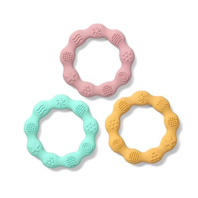 BABYONO Anello massaggiagengive in silicone blu