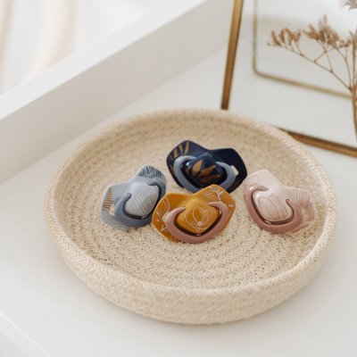 CANPOL BABIES Silikon Schnuller Symmetrisch Light touch GOLD 6-18m 2Stk blau