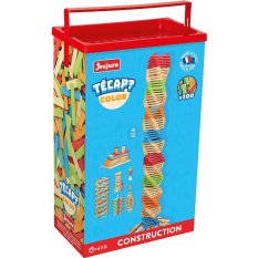Jeujura Jeu de construction en bois Técap Color 300 pièces