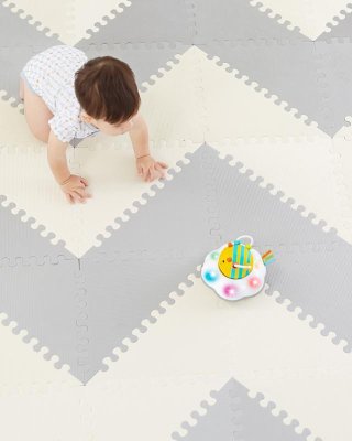 SKIP HOP Puzzle Schaumstoff Grau-Beige 72 Stk., 10m+