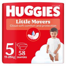 Scutece HUGGIES® de unică folosință Little Movers 5 (11-25 buc) 58 buc