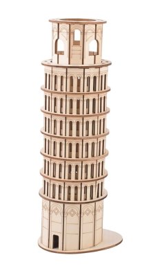 Woodcraft Drewniane puzzle 3D Krzywa Wieża W Pizie