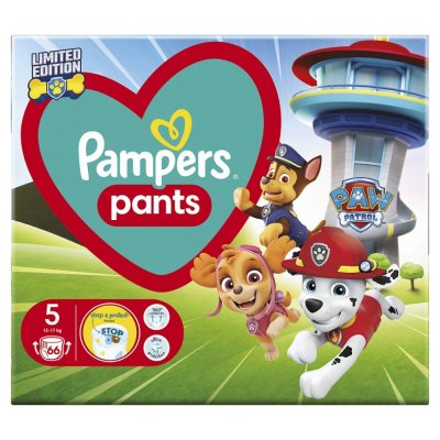 PAMPERS Diapers Active Baby Pants Paw Patrol Größe 5 (12-17 kg) 66 Stk