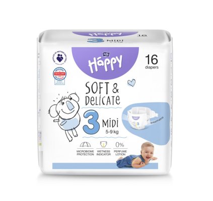 BELLA HAPPY Baby Midi Wegwerfwindeln 5-9 kg 16 Stk