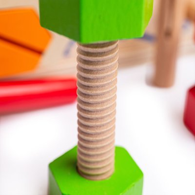 Bigjigs Toys Warsztat i skrzynka na narzędzia 2w1