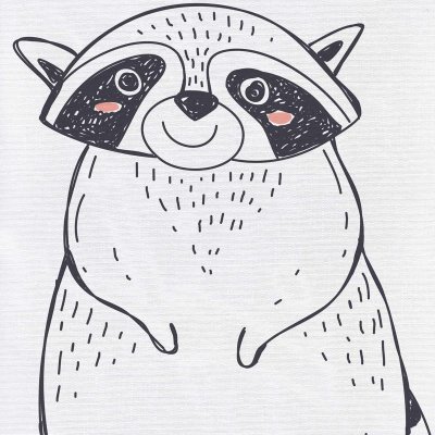 CEBA BABY Wickelauflage weich (50x70) Raccoon
