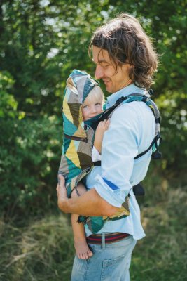 Verstelbare ergonomische draagzak Monkey Mum® Carrie - De schoonheid van geometrie