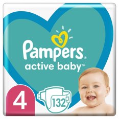 PAMPERS Active Baby pañales desechables 4 (9-14 kg) 132uds