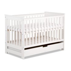 KLUPS Детско легло с преграда и чекмедже Iwo бяло 120x60 см