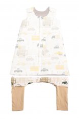 Letný rastúci spací vak Monkey Mum® 0 - 4 roky - Prvé prídavné nohavice - Autíčka