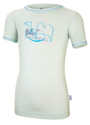 Maglietta sottile MC immagine Outlast® - menta chiaro-cammello