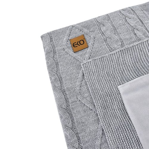 Κουβέρτα από κασμίρ EKO με βελούδινη φόδρα Γκρι 100x80 cm
