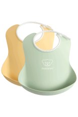 BABYBJÖRN Bavoir Bébé 2 pcs jaune poudre/vert poudre