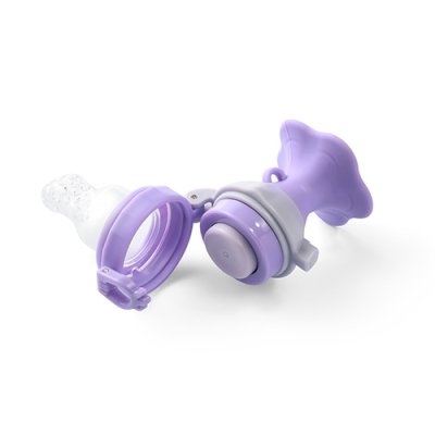BABYONO Silikon-Schnuller zum Füttern von Flower Violet 6m+