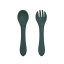 PETITE&MARS Dining set silicone TAKE&MATCH 2 bowls + cutlery Misty Green 6m+