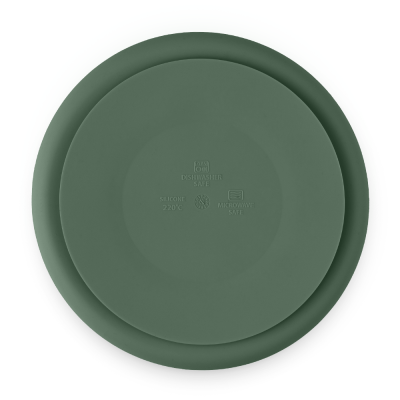 PETITE&MARS Talířek silikonový dělící kulatý Take&Match Misty Green 6m+