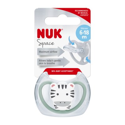 NUK Schnuller Space Zebra in Box 6-18m