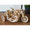Ugears Puzzle 3D en bois mécanique UGR-10 Moto (scrambler) avec side-car