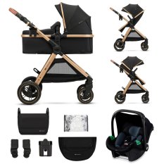 KINDERKRAFT Kombikinderwagen 3in1 Esme Pure Black