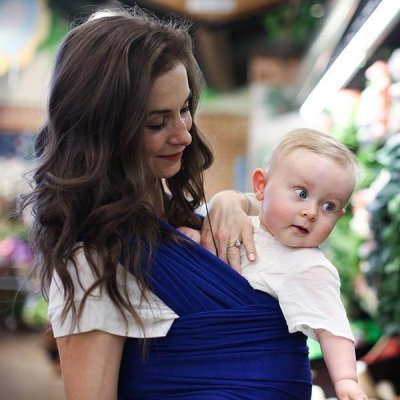 BOBA Fascia porta bebè fascia Wrap Serenity Dark Blue :: Monkey Mum