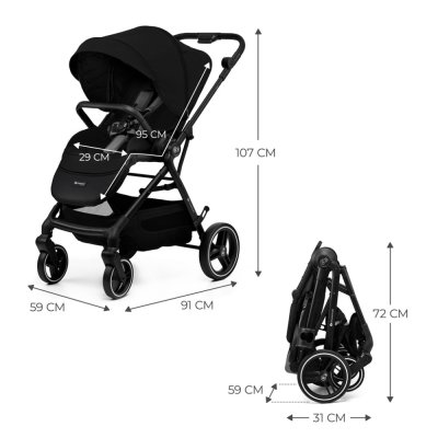 KINDERKRAFT SELECT Sportkinderwagen Yoxi Pure Black