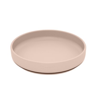 PETITE&MARS Juego de comedor silicona TAKE&MATCH 2 uds plato + cubiertos Ten Sand 6m+