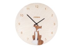 BeWooden Relógio de Madeira Fox Clock