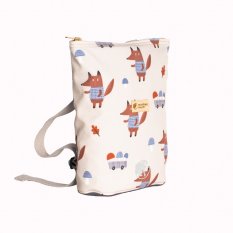 Monkey Mum® Softshell Baby Backpack - Foxes and Mushrooms