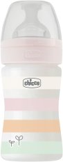 CHICCO Láhev kojenecká Well-being silikon 150 ml děvče