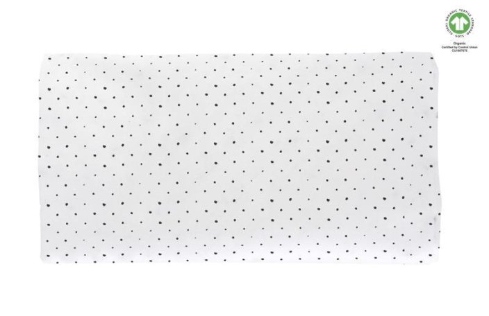 MOTHERHOOD Hoeslaken met elastiek BIO Black Dots 60x120 cm
