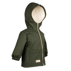 Kinder Softshell Winter Lammjacke Monkey Mum® - khaki Jäger