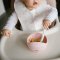 BABYONO Silikonnapf mit Saugnapf – rosa ab 6 Monaten