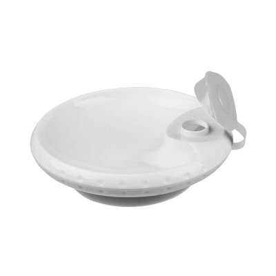 BABYONO Bowl with non-slip suction cup thermo gray