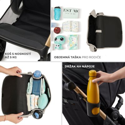 KINDERKRAFT Kombikinderwagen 3in1 Moov 2 XL Air Grey