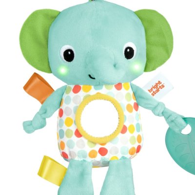 BRIGHT STARTS Hračka s melodií na C kroužku slon Huggin' Lights ™0m+
