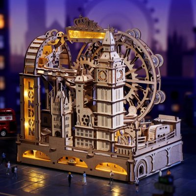 RoboTime 3D puzzle mecánico de pista de canicas Londres