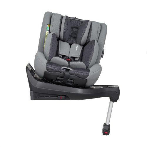 PETITE&MARS Autostoel Reversal Pro i-Size 360° Grey Air 40-105 cm + Spiegel Oly Grijs 0m+