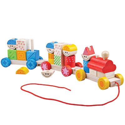 Bigjigs Baby Comboio de Madeira para Encaixe