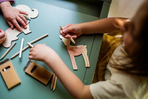BeWooden Maluj i obrysowuj - Lišárna