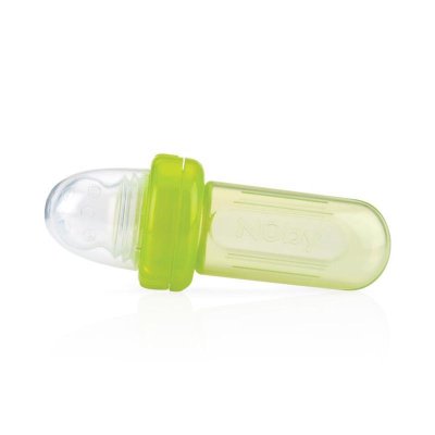 NUBY Mangiatoia in silicone Mangiatoia Easy squeezy 6 m+, verde