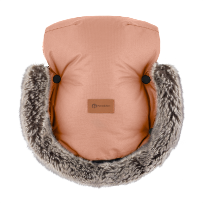 PETITE&MARS Set zimní fusak Arctic 4v1 + rukavice na kočárek Furry Pastel Peach