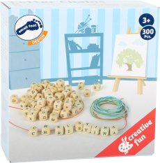 small foot Velika lesena verižica s črkami