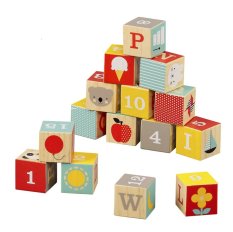Petit Collage Cubes en bois ABC