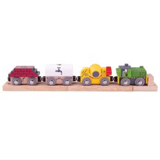 Bigjigs Rail Drewniany pociąg budowlany