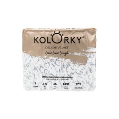 KOLORKY DELUXE VELVET pañales desechables Eco con superficie de terciopelo S (3-6 kg) 25uds