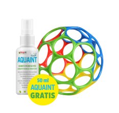 OBALL Hračka Oball RATTLE 10 cm blue 0m+AQUAINT 100% ekologická čistiaca voda 50 ml