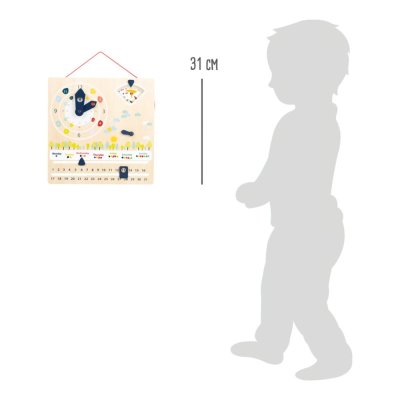 small foot Didaktischer Kalender mit Uhr
