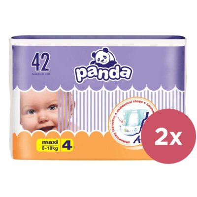 2x BELLA PANDA Wegwerfwindeln 4 Maxi (8-18 kg) 42 Stk
